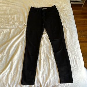 Levi’s 721 black skinny jeans, high rise